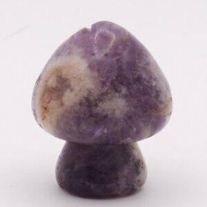 ✨ Amethyst Mushroom Crystal Carving – Polished Stone ✨